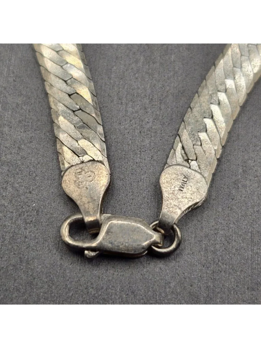 Sterling Silver Riccio Herringbone Necklace 18
